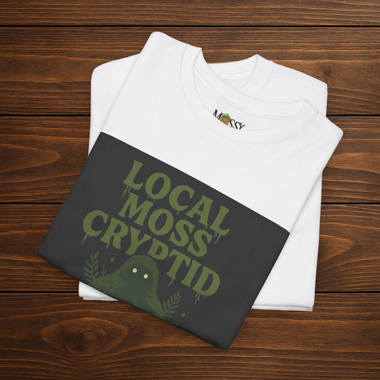Local Moss Cryptid Tee | Soft Forest Creature Design