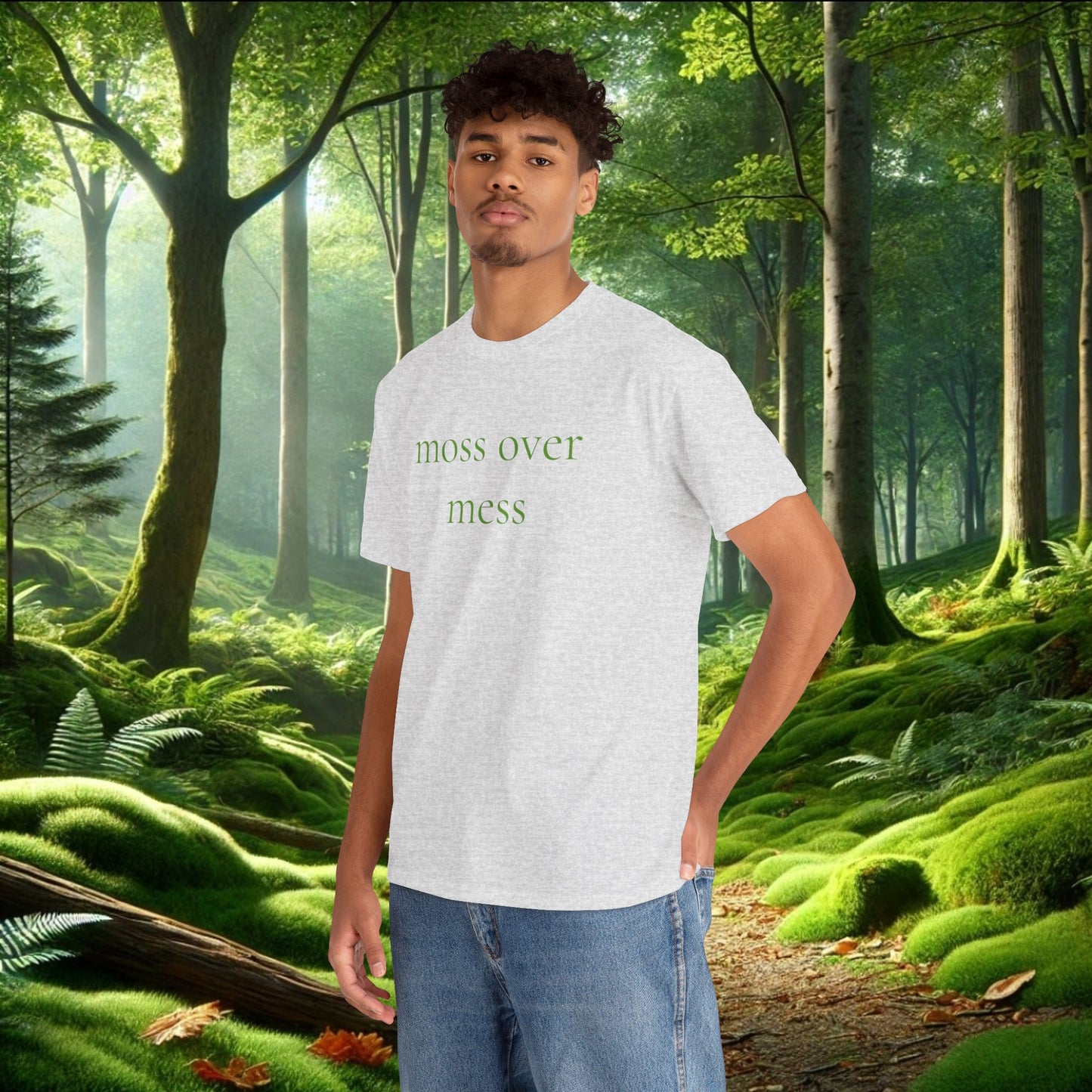 Moss Over Mess Tee | Forestcore Graphic T-Shirt