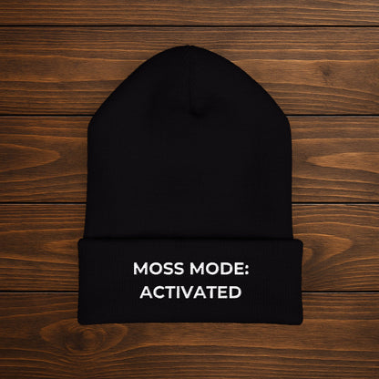 "Moss Mode: Activated" Embroidered Beanie | Stay Warm & Embrace the Squish