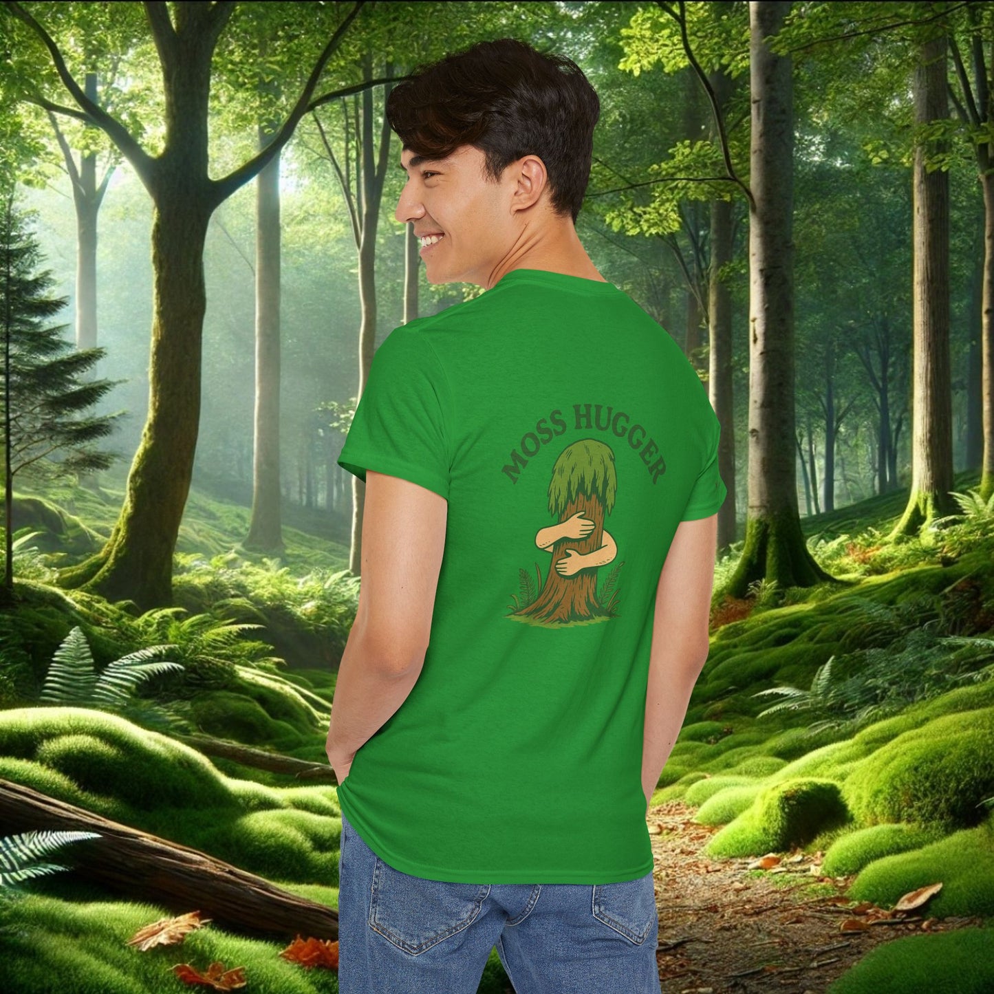 Moss Hugger Tee | Treehugger Back Graphic