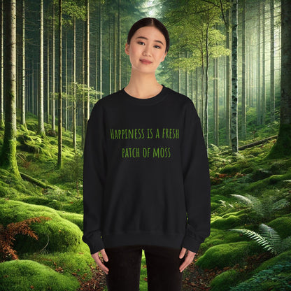 "Happiness is a Fresh Patch of Moss" Crewneck | Cozy, Soft & Nature-Inspired