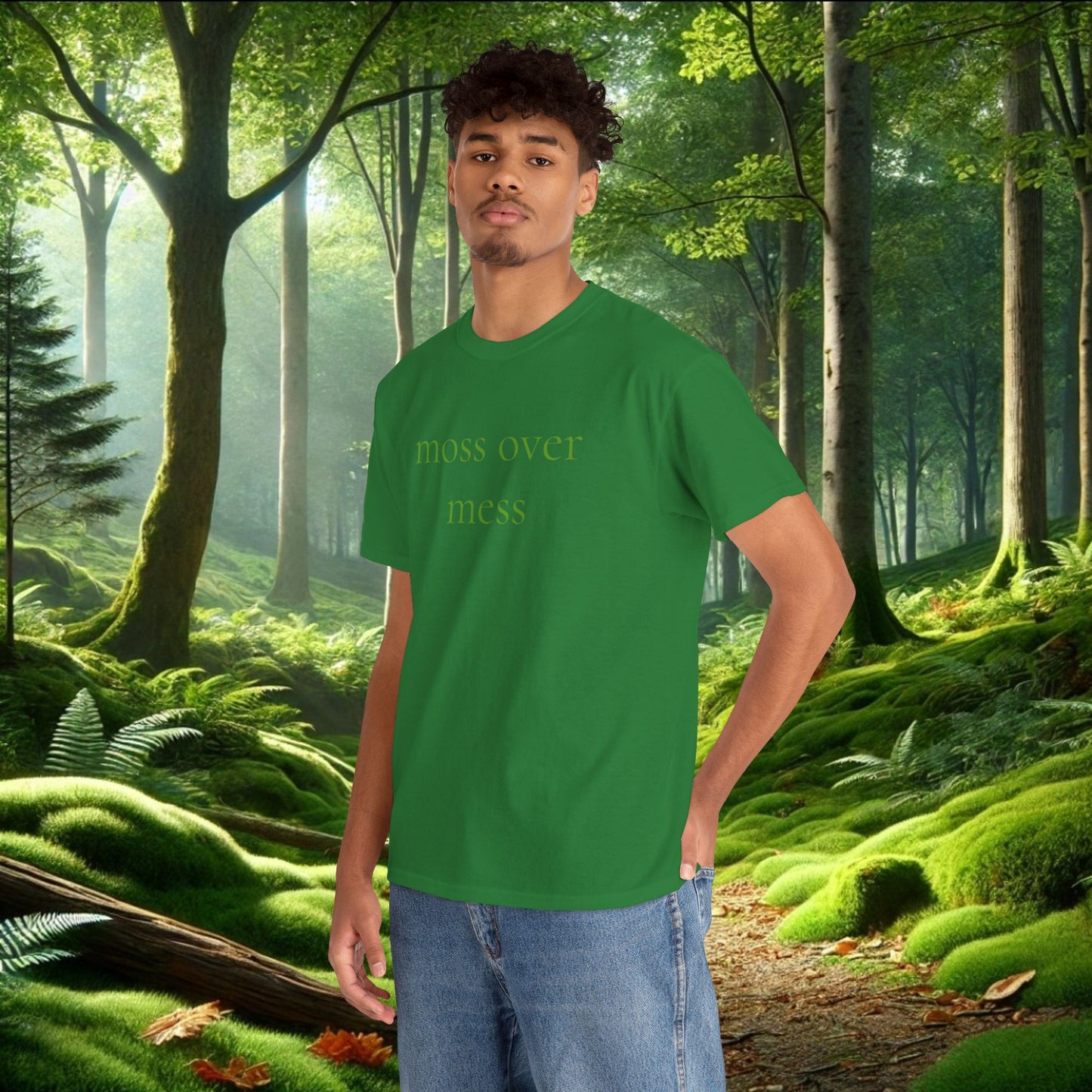 Moss Over Mess Tee | Forestcore Graphic T-Shirt