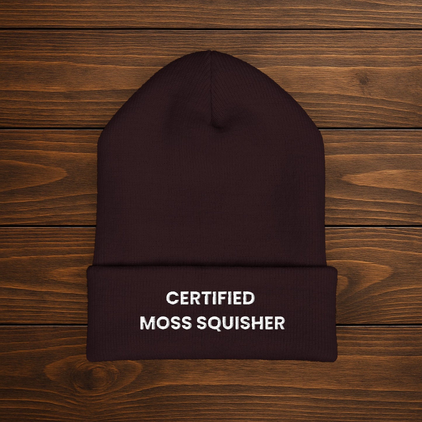 "Certified Moss Squisher" Embroidered Beanie | Stay Warm & Squishy