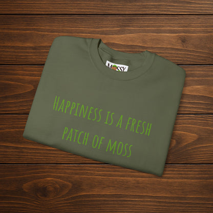"Happiness is a Fresh Patch of Moss" Crewneck | Cozy, Soft & Nature-Inspired